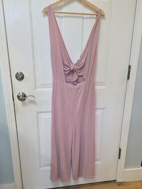 Pitaya Mauve Backless Tie-Back Jumpsuit